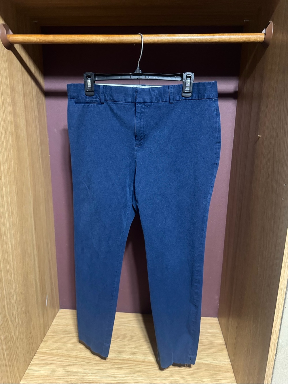 Crown & Ivy Cary Pants Size 12 Navy Blue Stretch Ankle Work Pants